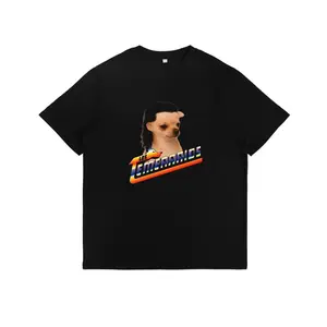 Los Temerarios Short-Sleeve T-Shirt with Mullet Head Chihuahua Print, Vintage Latin American Music Fun T-Shirt for Men and Women
