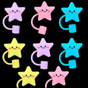 1 Piece Colored Star Straw Topper