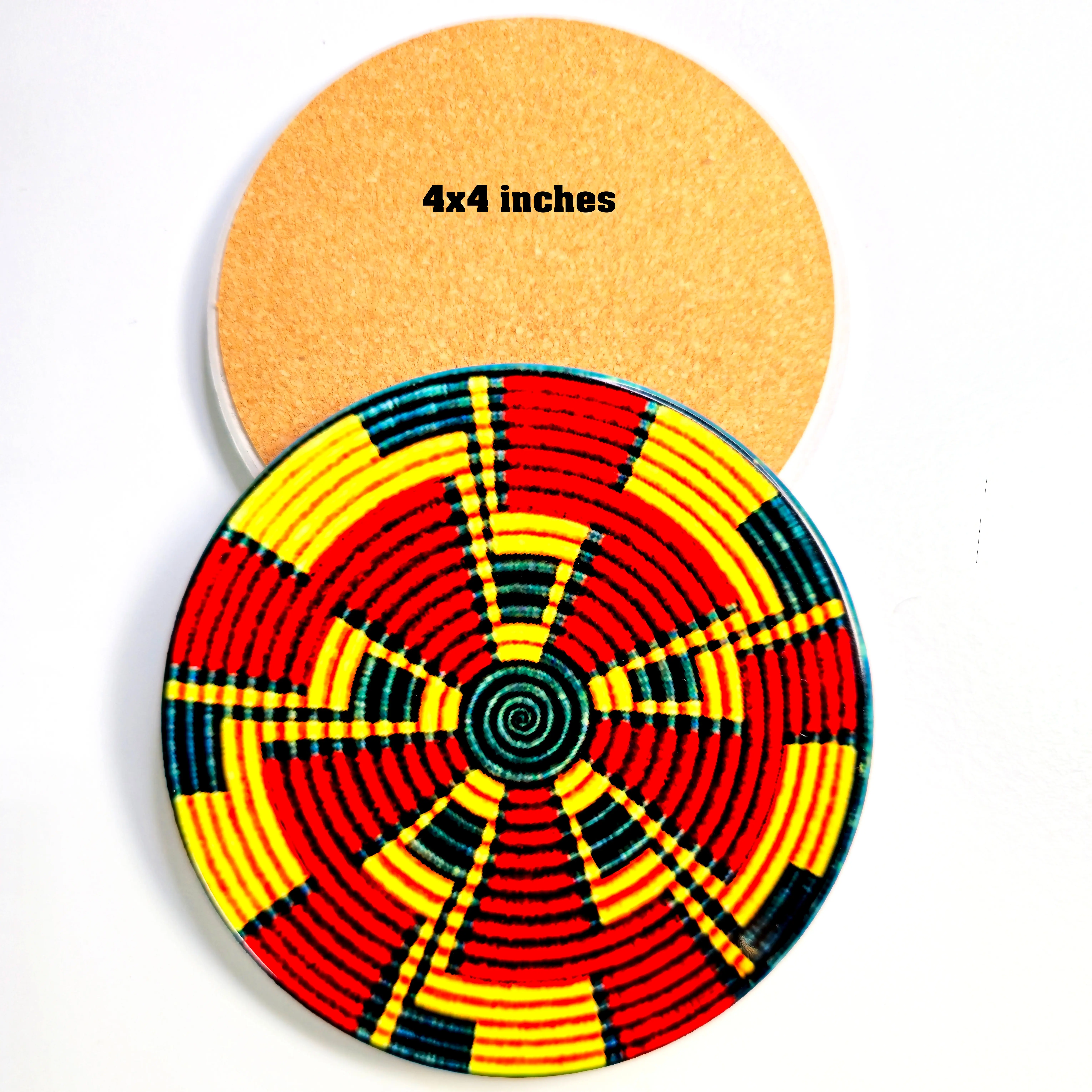Personalized Ceramic Photo Coasters Ethiopian Culture Inspired Christmas Gift for Cultural Elegance 4x4 inches