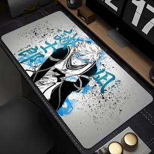 Blue Lock Nagi Seishiro Black & White Anime Mouse Pad, 80×30cm Non-Slip Lock Edge Desk Mat, Gaming Keyboard Rug for PC, Laptop & Gamer Accessories