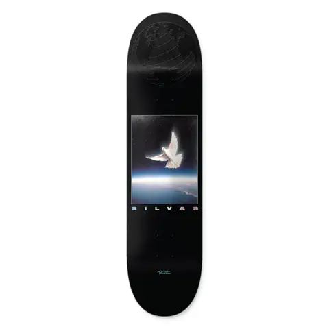 Primitive Skateboarding SILVAS ABOVE DECK 8.25" Concave Deck - 7 Ply, 8.25” x 31.85” Size, 14 Inches Wheelbase, Digital Print, Holographic Foil for Outdoor Skateboarding