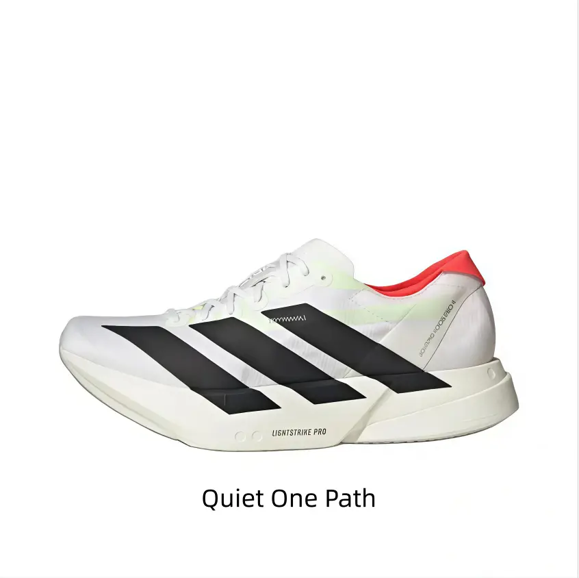 Elite marathon running sneakers with lightweight breathable mesh upper and oversized diagonal stripe details