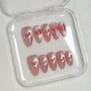 NailPopz PINK AURORA - 100% Handmade 3D Press-On Nails | Durable, Reusable, and Salon-Grade Finish