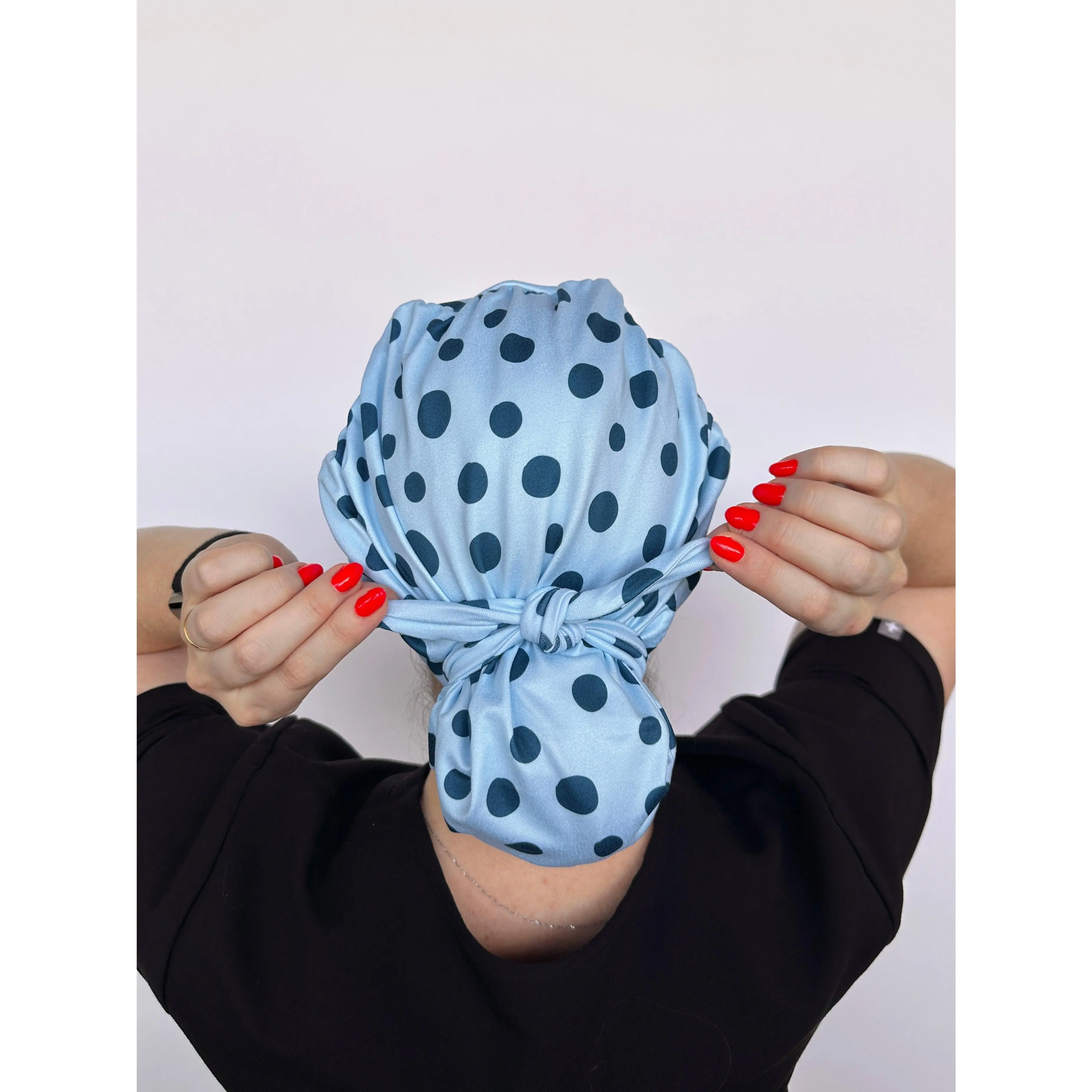 DuoStyle Scrub Hat - Blue Polkadot DuoStyle Scrub Hat - Blue Polkadot