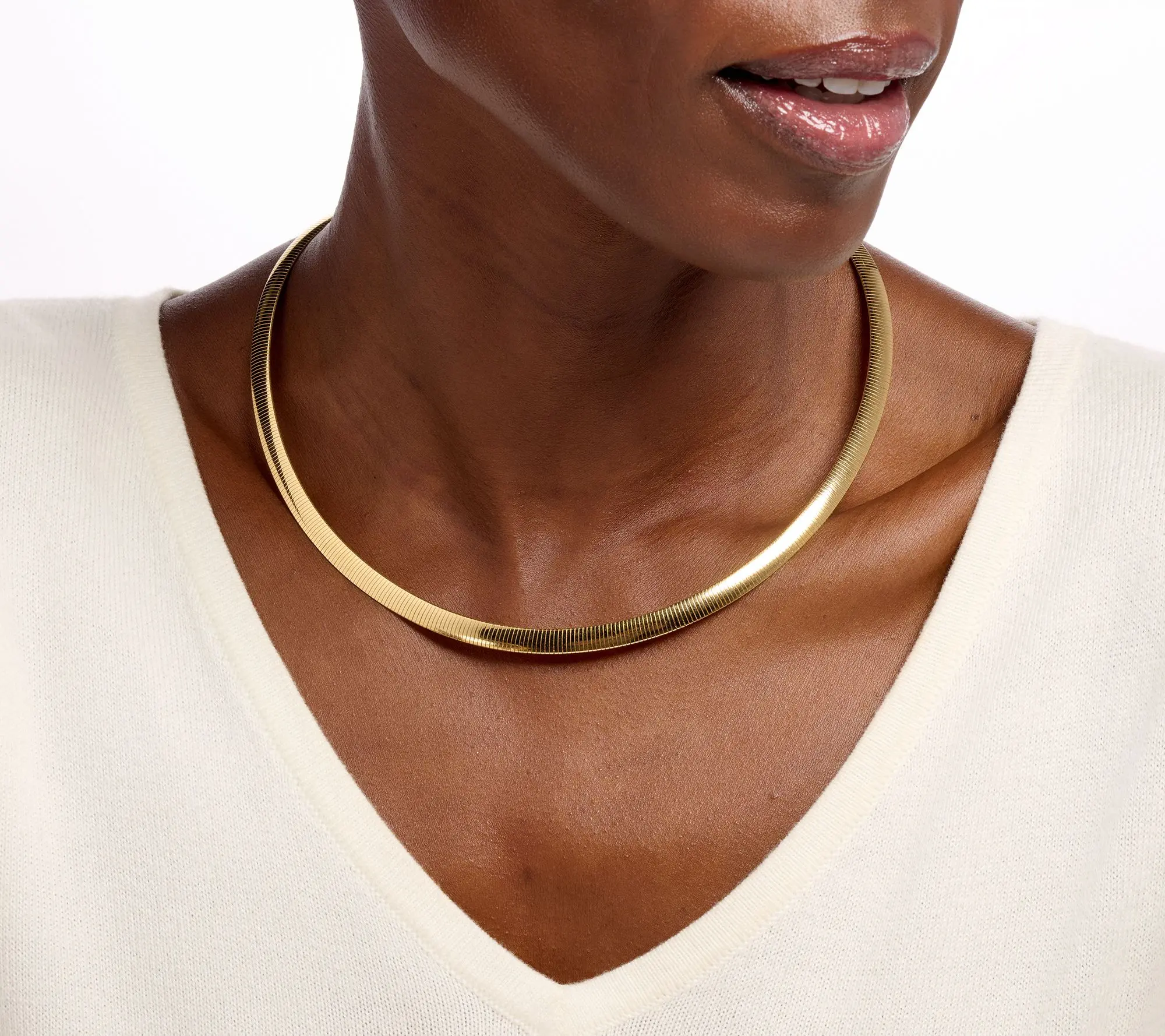 David Markstein 18" Bronze 6mm Reversible Omega Necklace w/ Magnet Clasp David Markstein 18" Bronze 6mm Reversible Omega Necklace w/ Magnet Clasp