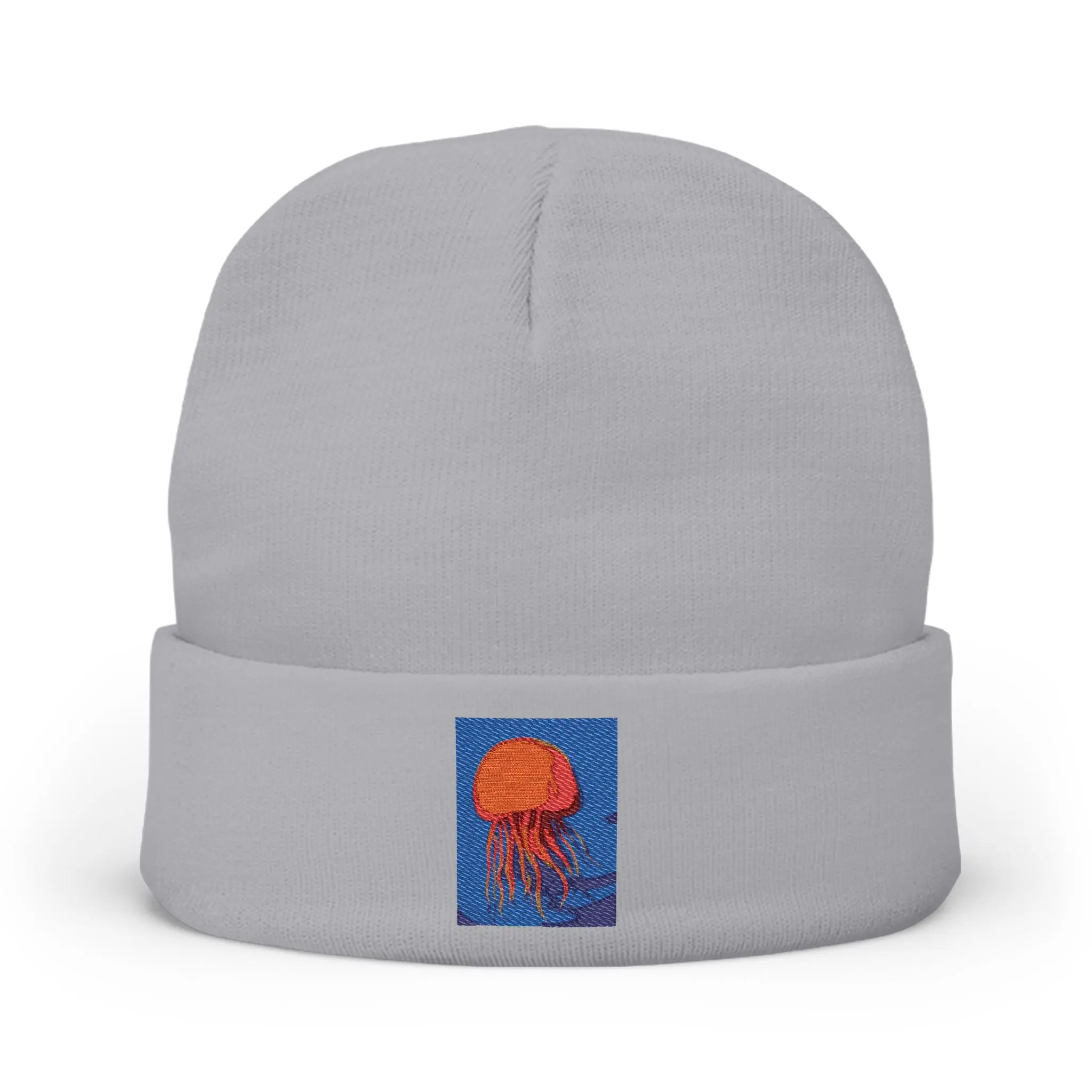 Colorful Jellyfish Embroidered Knit Beanie, Warm Winter Hat, Beach Vibes Beanie, Unique Gift for Him/Her, Perfect for Outdoors, Ocean Lovers