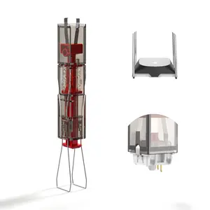 2-in-1 Switch Puller Keycap Puller for Mechanical Keyboard, 304 Stainless Steel Key Switch Keycap Puller, Easily Remove and Replace Gaming Keyboard Switches and keycaps (Black Translucent)