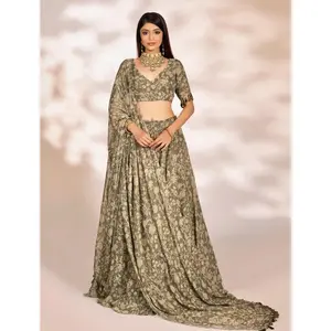 Mira green lehenga set