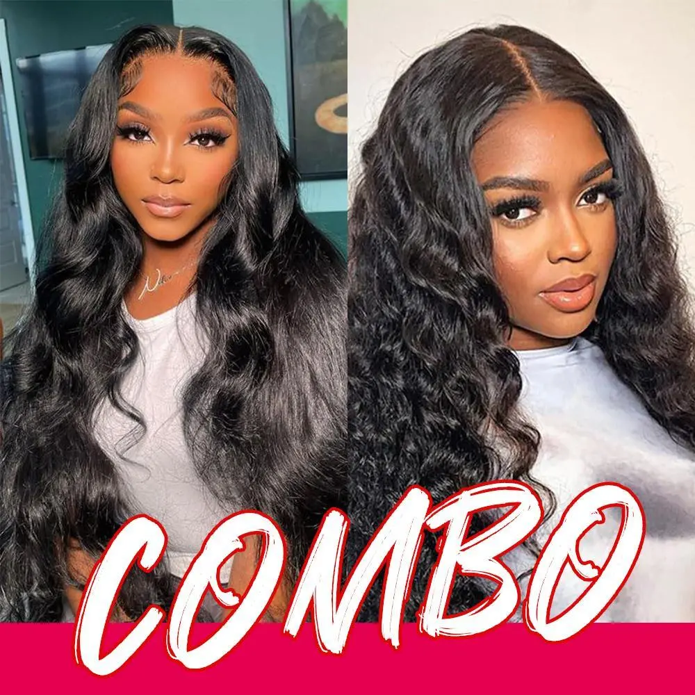 22'' 13x4 Body Wave+22'' 13x4 Deep Wave
