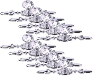 10pcs Crystal Cabinet Knobs with Plate – 6.7" glass pulls for drawers, doors, kitchen, and bathroom cabinets.     Ask ChatGPT