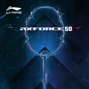 LI-NING AXFORCE 50 (4U) Blue Green Unstrung Badminton Racket Carbon Fiber Frame Ultra-light Design for Intermediate Players AYPT285