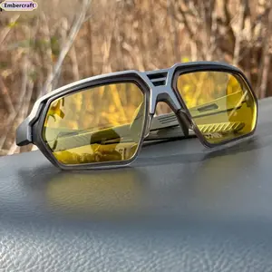 Men's Polarized Sport Sunglasses - Wraparound, UV-Protective, Windproof, Lightweight Eyewear for Cycling, Driving, Men's Sunglasses Polarized