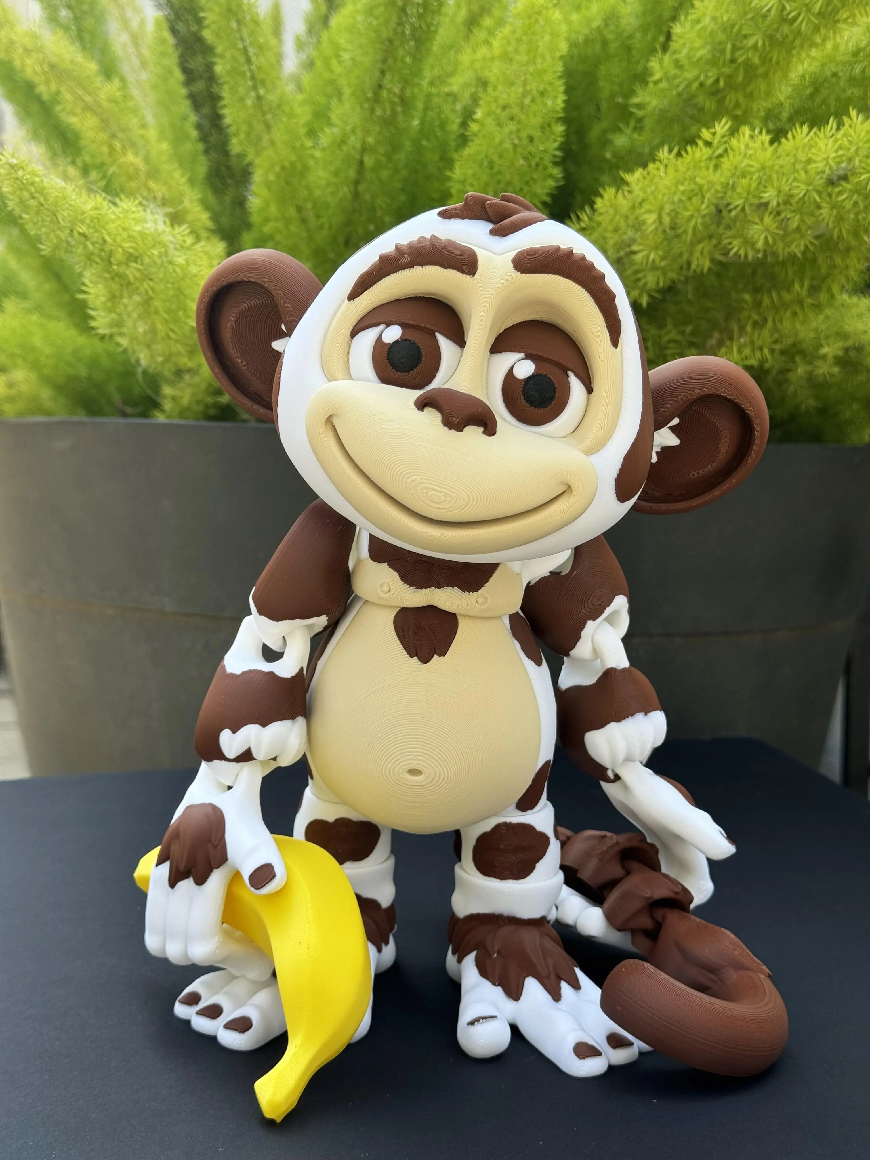Jumbo 3D Printed Articulated Cow Monkey Fidget Toy, 9" Posable Monkey, Stands on Its Own for Fun Poses and Display, Executive Desk Toy, Fidget Toy 3D Printed in USA