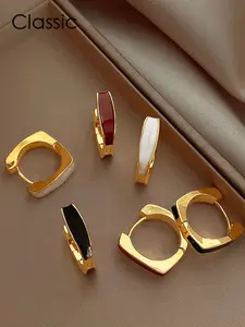 Women's French Vintage Earrings Set, Fashionable Hoop Earrings, Versatile Earrings, Elegant Geometric Design, Casual Fashion Jewelry for All Seasons, Hoop Shape Earrings, Earrings Hoops, No Choking Hazard