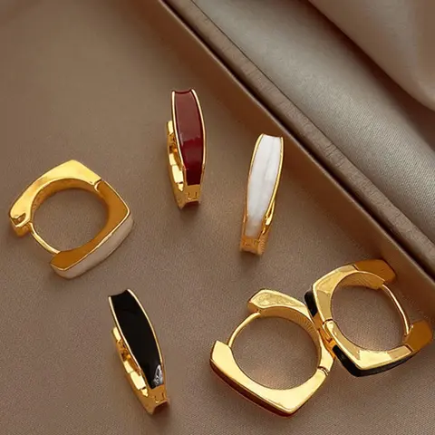 Women's French Vintage Earrings Set, Fashionable Hoop Earrings, Hoop Earring Sets, Versatile Earrings, Elegant Geometric Design, Casual Fashion Jewelry for All Seasons, Hoop Shape Earrings, No Choking Hazard