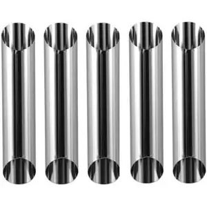 5 PCS Stainless Steel Cannoli Tubes Molds Non-Stick Cream Danish Pastry Baking Molds for Croissant Shell Cream Roll Pastry