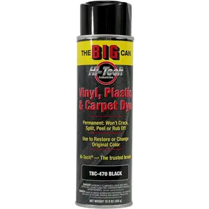 Big Can Black Spray Dye – 15oz Carpet, Vinyl, Fabric & Upholstery Restorer – Permanent Color, Won’t Crack, Peel, or Rub Off – Indoor/Outdoor Use