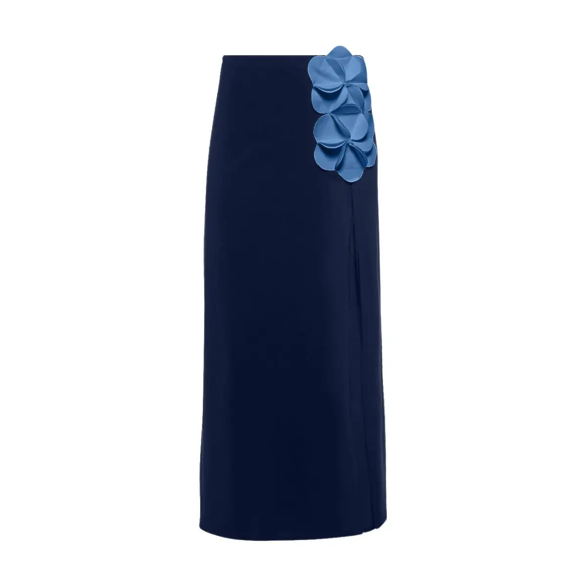 Blue wrap skirt
