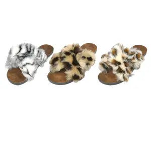 Faux Fur Slippers in Leopard and Tiger Patterns for Cozy Comfort