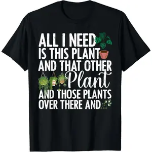 100% Cotton Funny Plant Art For Women Men Gardening Plant Lover Gardener T-Shirt
