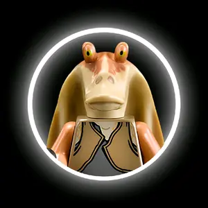 Space SW Clone Wars Jar Jar Binks Gungan Mini Building Figure