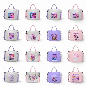 K-Pop Demon Hunter Shoulder Bag – Cute Cartoon Rumi, Mira & Zoey Print Crossbody Tote, Large Capacity Gift Bag