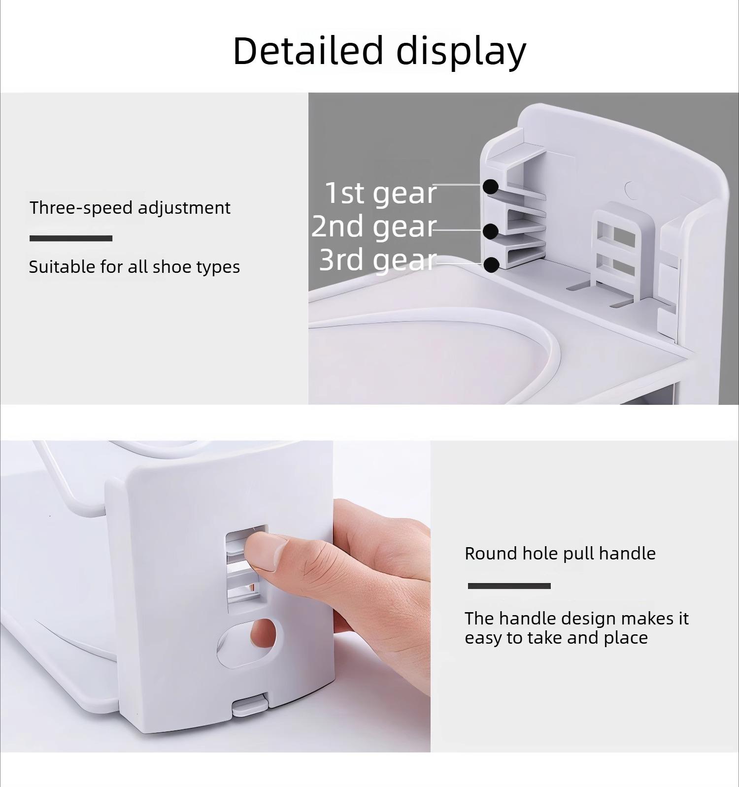 5PCS Foldable shoe rack, space-saving shoe storage organizer, minimalist storage box, transparent shoe cabinet, layered divider boards for shoe boxes