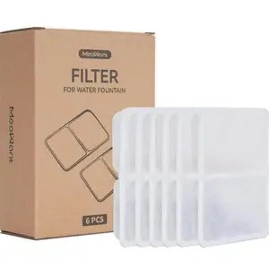 Meowant Stainless Steel Dog Water Fountain，Filter Replacement 6pcs ，Quiet Pump, BPA-Free for Large Dogs & Multi-Pet Homes