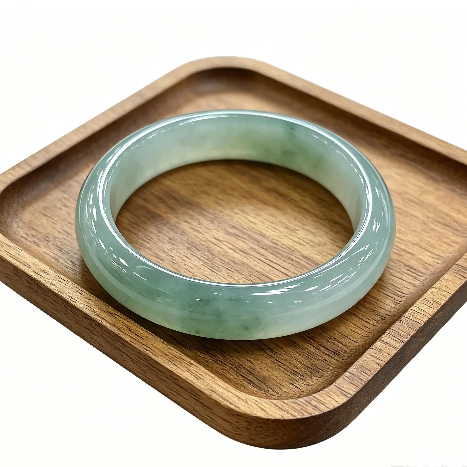 Women's Old Mine Myanmar Jade Bracelet - Ice-Waxy Type, Clear Water Oil Green with Floral Carvings, Regular Circle Noble Concubine Style, Rare Full Bright Green Collectible Stone