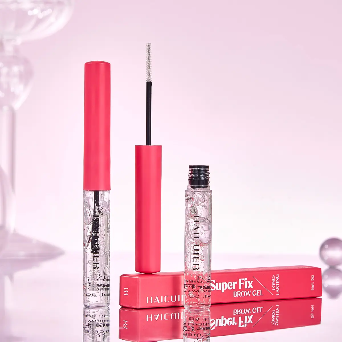 HAICUIER Extreme Hold Clear Brow Lamination Gel | Waterproof Eyebrow Sculpting Glue | Sweat-Proof Fluffy Brows