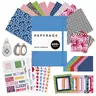 PAPERAGE Junk Journal Notebook & Scrapbooking Kit, Complete Stationery Set with 160-Page Blank Notebook, Sticker Sheets, Washi Tapes, Patterned Papers, Layering Supplies & Tape Roller, All-In-One Beginner Journaling Kit