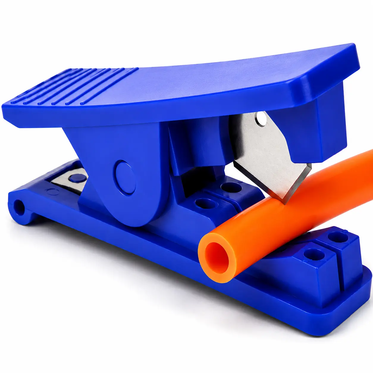 2pcs PTFE Tube Pipe Cutting Tool Compact Set, Handheld Tool with Replaceable Blade for 3D Printer Users, Accurate Cut on 1/8-3/4 in OD Nylon/PVC/PU Tubing & Hose (Blue)