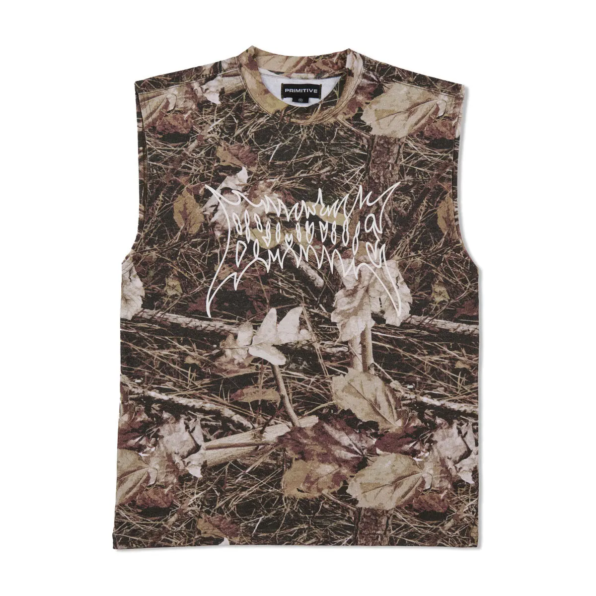 PRIMITIVE APPAREL Men's Threat Shaw Sleeveless Shirt, Boxy Fit Heavyweight 8oz Cotton Jersey Graphic Skate Apparel, Casual, Menswear