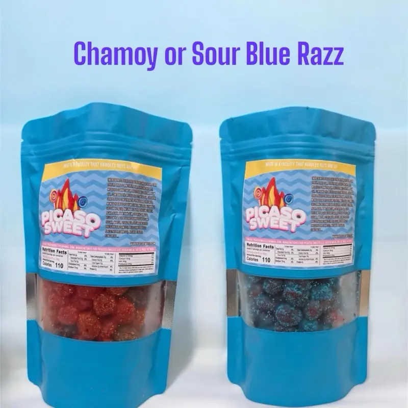 1 lb Sour Blue razz or Chamoy Gushers Sweet Candy Snack Bonbon 1 lb Sour Blue razz or Chamoy Gushers Sweet Candy Snack Bonbon