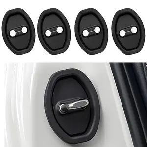 4PCS Upgraded Car Door Latch Guard Cover,Silicone Car Door Lock Cover for Car Door Protector and Noise Reduction,Universal Automotive Exterior Accessories (4 PCS)