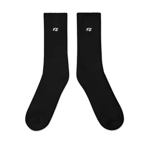 FULLZEND OG BLACK EMBROIDERED CREW SOCKS