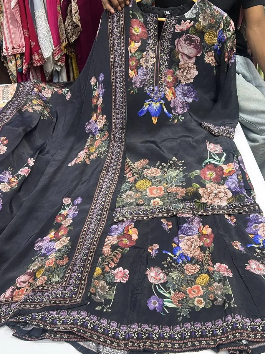 Premium Crepe Floral Garara Suit