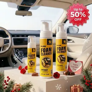NUAN-Car Interior Foam Cleaning Spray: An all-in-one household cleaner suitable for kitchens, bathrooms, and both interior and exterior car surfaces. One-step effective stain removal.