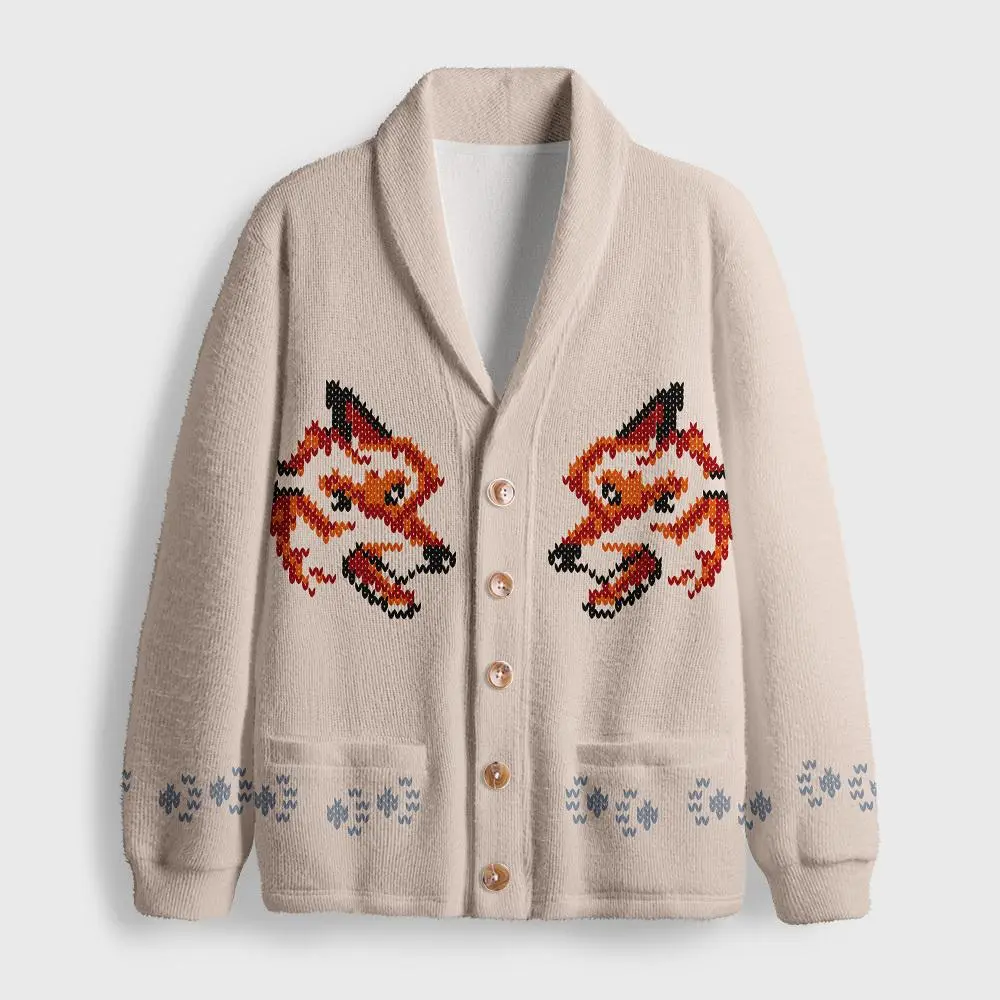 Fox Cardigan (Space Rescue Mission) Geek Shawl Collar Cardigan