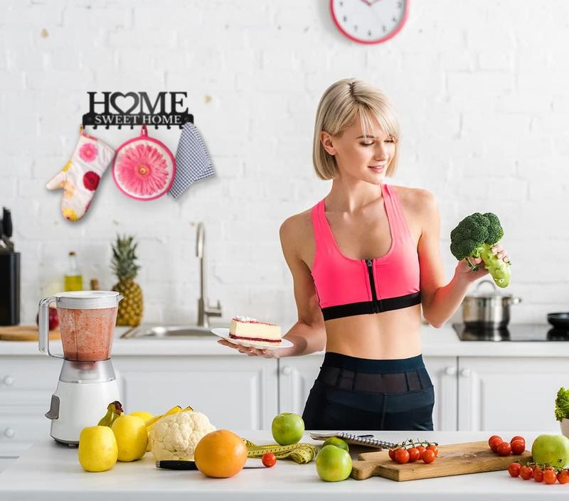 Key Holder Wall Mount, Key Hooks for Wall, Key Rack for Wall Decorative, Llavero de Pared para Hogar, Sweet Home Metal Decor, Entryway