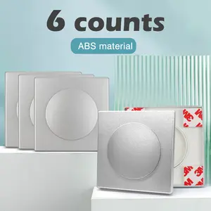 6 Counts Wall Split Flange Covers, made of premium ABS plastic with strong toughness and wear resistance Bathroom Installation Supplies Plumbing Accessories