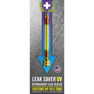 Leak Saver Direct Inject UV - Refrigerant Leak Sealer with Added UV Dye to Detect Large Leaks - for AC, Refrigeration, and Automotive Systems Up to 5 Tons - Compatible with All Refrigerants