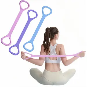 Figure 8 Resistance Band with Handles, Elastic Bands for Working Out, Fitness Bands, Arm,Back,Shoulder Training Elastic Ropes,Exercise Equipment for Yoga, Pilates,Physical Therapy Stretching