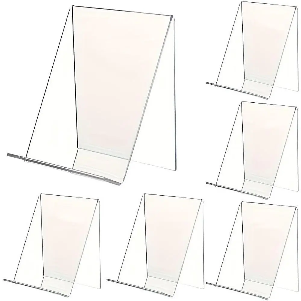 Transparent Acrylic Bookend Display Rack, Multi-Functional Pmma Stand for Albums Books Artworks Cds Journals, Clear Showcase Holder, Desk Organizers, Desk Accessories