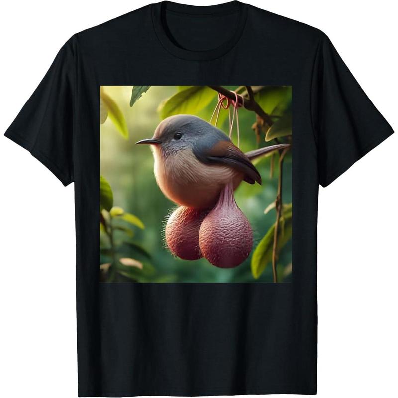 Balls Bird Meme T-Shirt Men's Premium Cotton Crewneck Black Sports Classic Fit Everyday Comfort