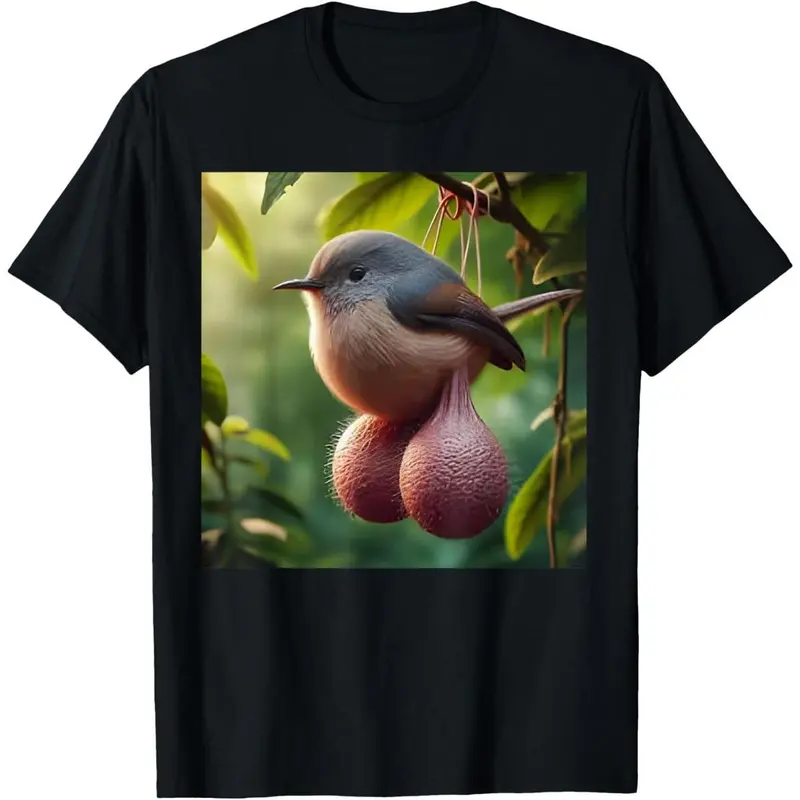 Balls Bird Meme T-Shirt Men's Premium Cotton Crewneck Black Sports Classic Fit Everyday Comfort