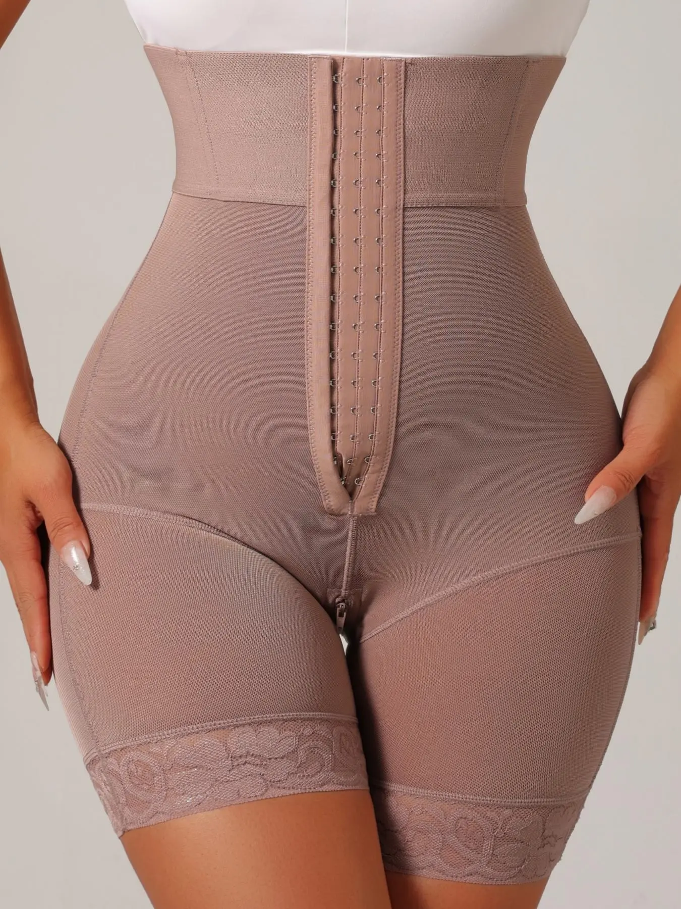 1 Count Women's High Waist Colombian Shapewear Bottoms, Fajas, Waist Trainer, Corset Cincher Shapewear, Tummy Control & Butt Lifter Body Shaper Shorts, Briefs & Hooks Closure, Suitable For Various Occasions, Sports, Underwear
