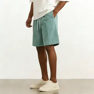 Men’s corduroy casual shorts, loose straight cut, summer minimalist versatile beach shorts