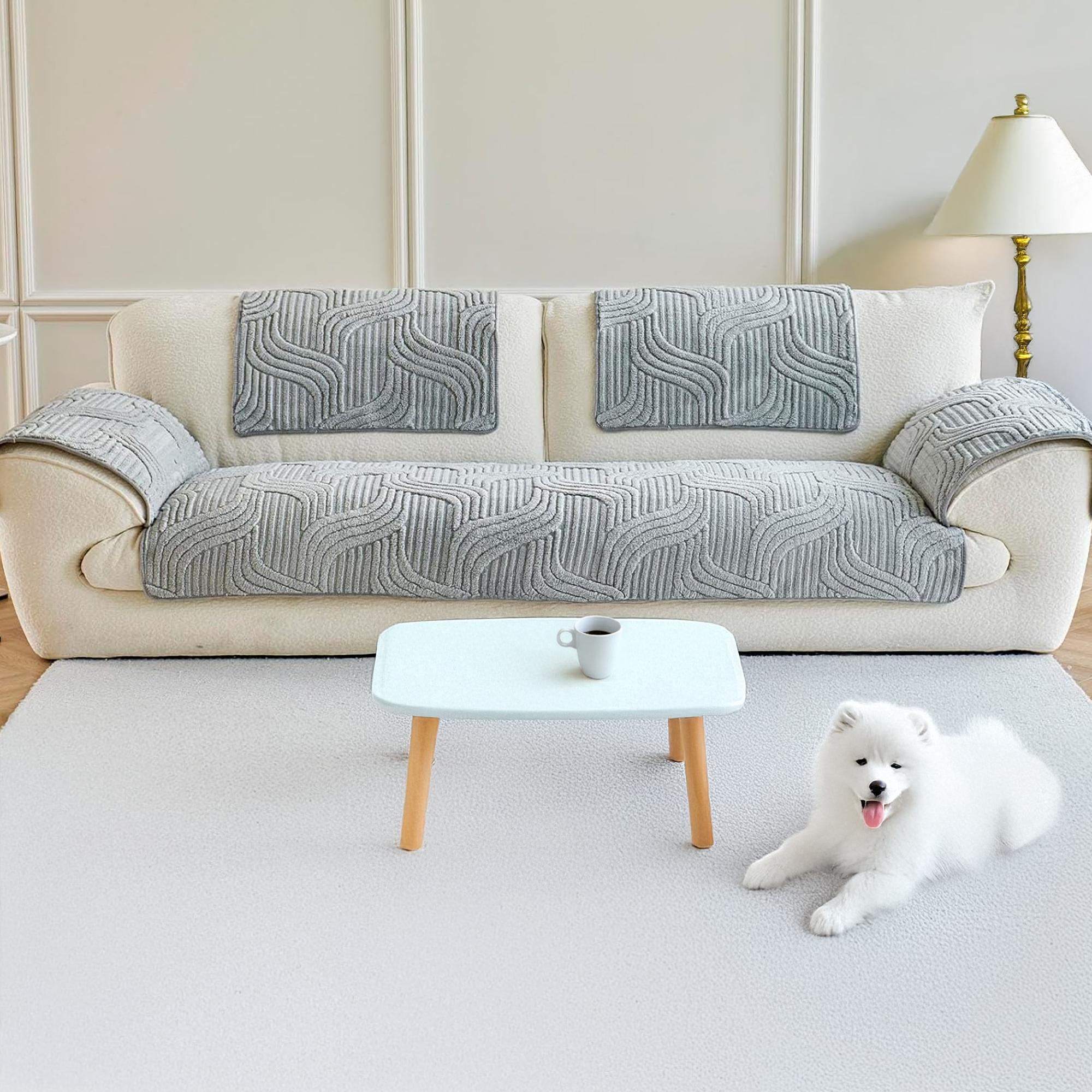 Bepatio 1 Count Jacquard Sofa Cover 1-4 Seat, Solid Color Ultra Soft Slipcover for Stain, Pet Hair & Dustproof, Machine Washable Anti-Slip Bench Couch Cover, Pet Friendly Sofa Towel Mat for Living Room, Dormitory, Hotol Bepatio 1 Count Jacquard Sofa Cover 1-4 Seat, Solid Color Ultra Soft Slipcover for Stain, Pet Hair & Dustproof, Machine Washable Anti-Slip Bench Couch Cover, Pet Friendly Sofa Towel Mat for Living Room, Dormitory, Hotol