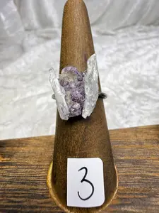 One-of-a-Kind Lepidolite & Selenite Ring — Handmade Crystal Jewelry for Peace & Emotional Balance